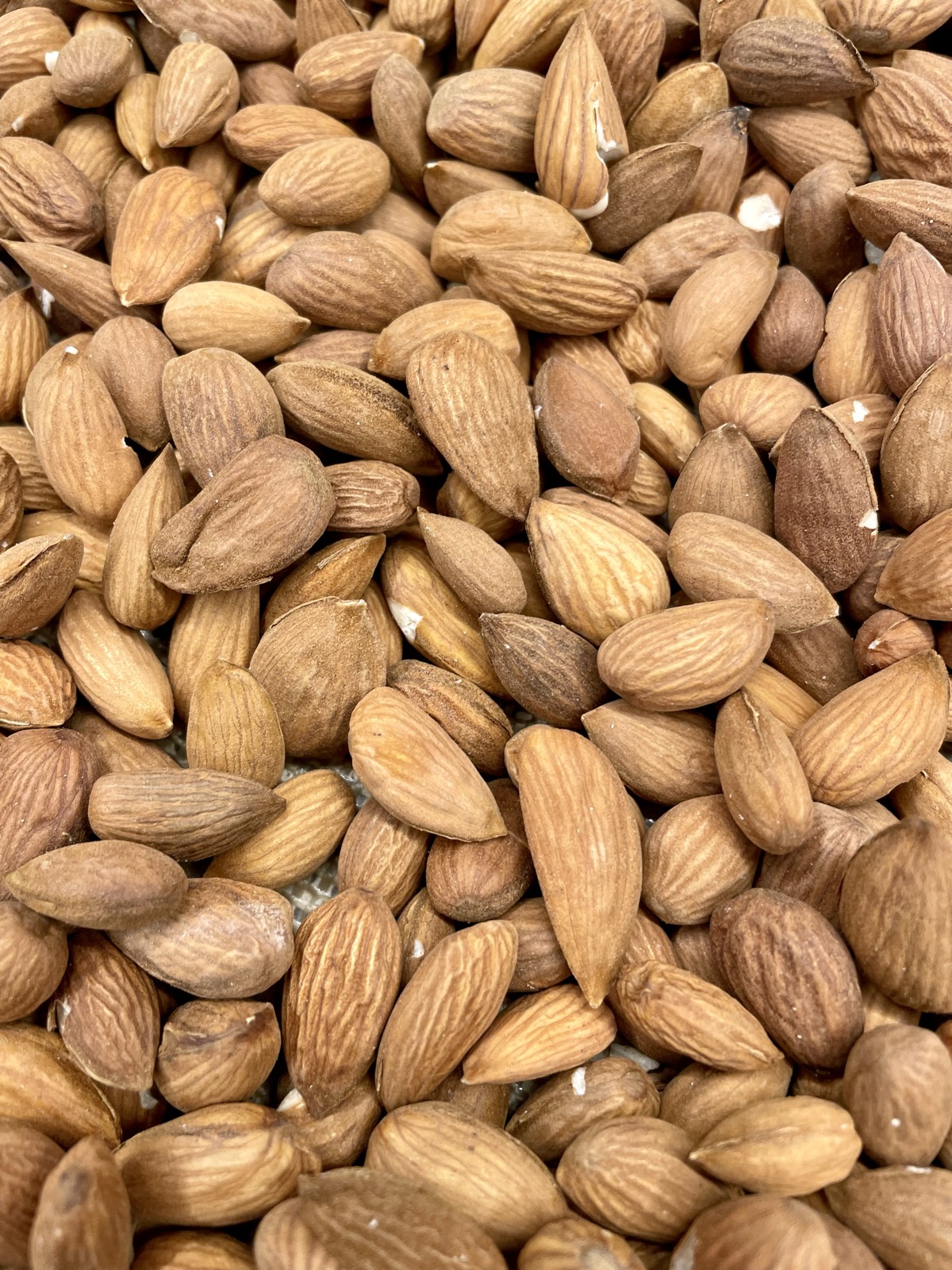 Handgeröstete Mandeln in Nahaufnahme – goldbraun, aromatisch